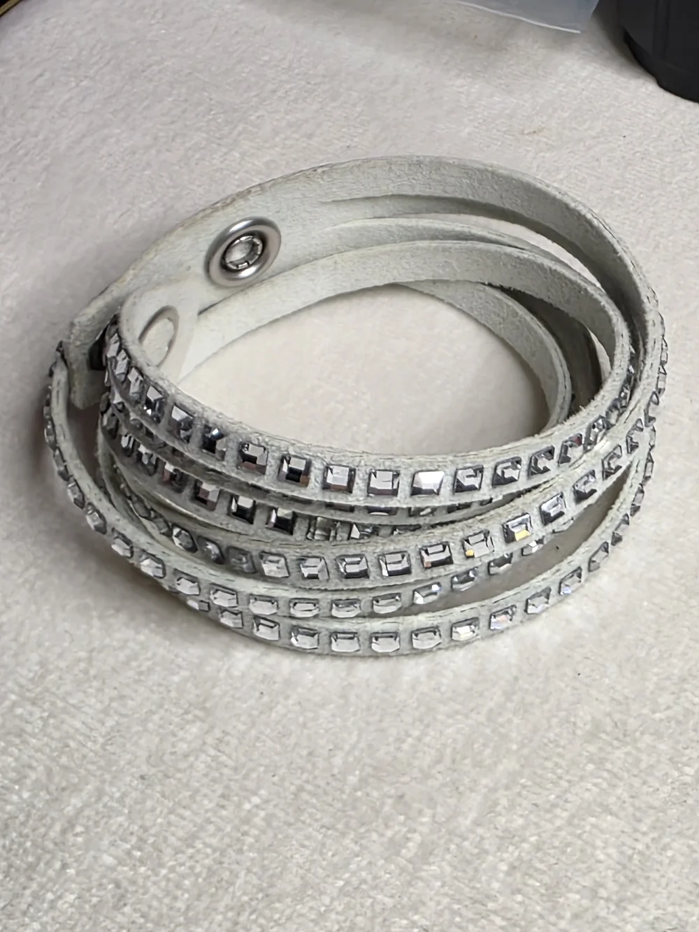 Swarovski White Crystal Wrap Bracelet